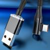 90 Degree Elbow Type-C Cable Pd 120W Fast Charging Type C Cable For Iphone 15 Pro Max Samsung Xiaomi Huawei Charger Data Cord