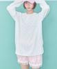 Syakili Coco Henley Neck Waffle Top (White)