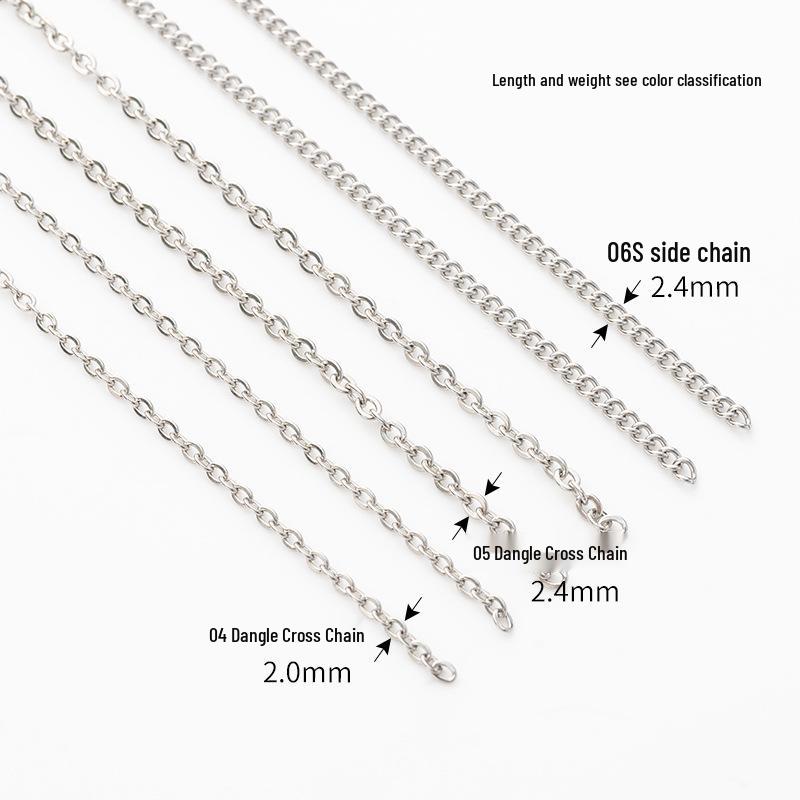 Náhrdelník s křížkovým řetízkem z nerezové oceli 304, náramek, DIY materiál, příslušenství