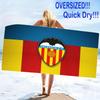 Valencia CF Print Beach Towel, Large Soft Quick Dry Towel for Beach Camping Swimming
