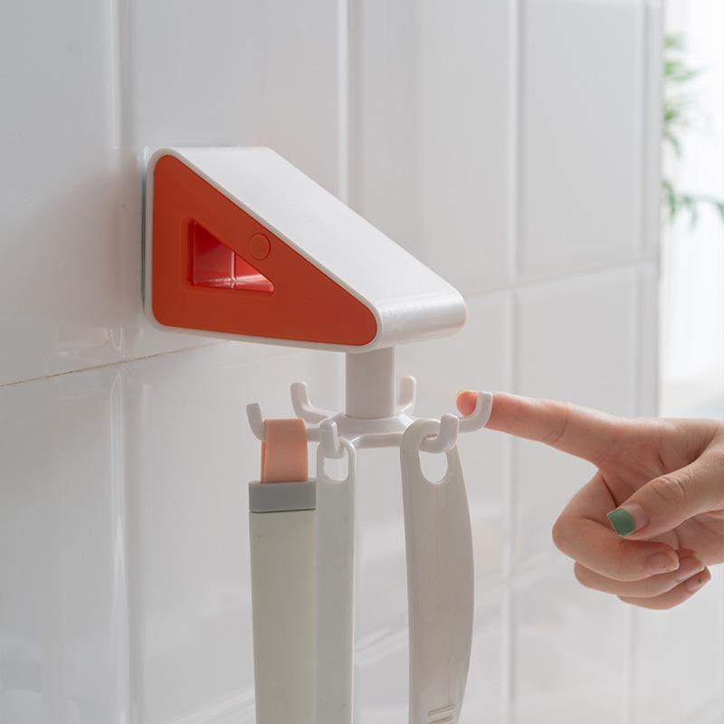 Buy Wallmounted Swivel Hook 6claw Sticky Hook Kitchen Cling Film