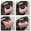 Borsa a Mano Unica con Fiocco Pieghettato Elegante Versatile Borsa a Spalla/Sottobraccio Per Donna
