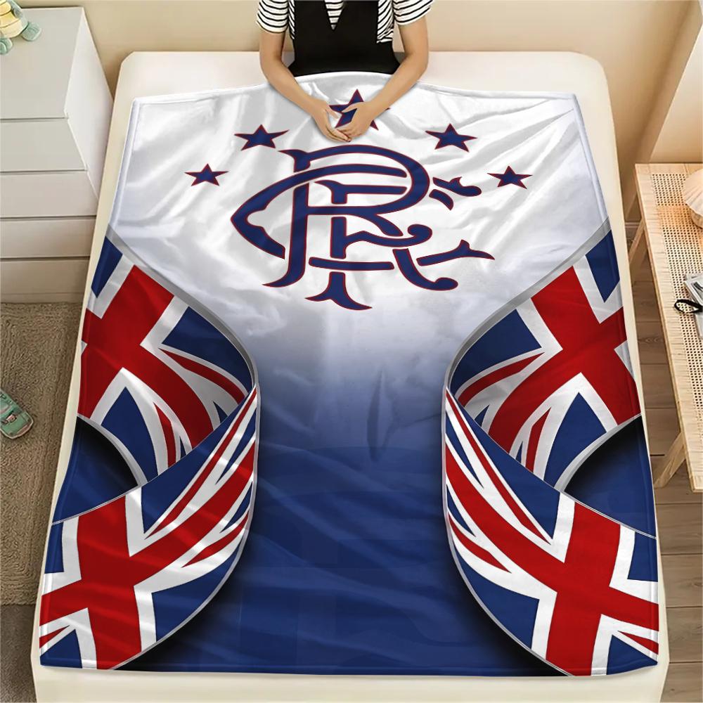 1PC Rangers Badge Print Flannel Blanket, High Quality All Seasons, Home Decor, Warmth and Comfort, Perfect for Christmas Gifts