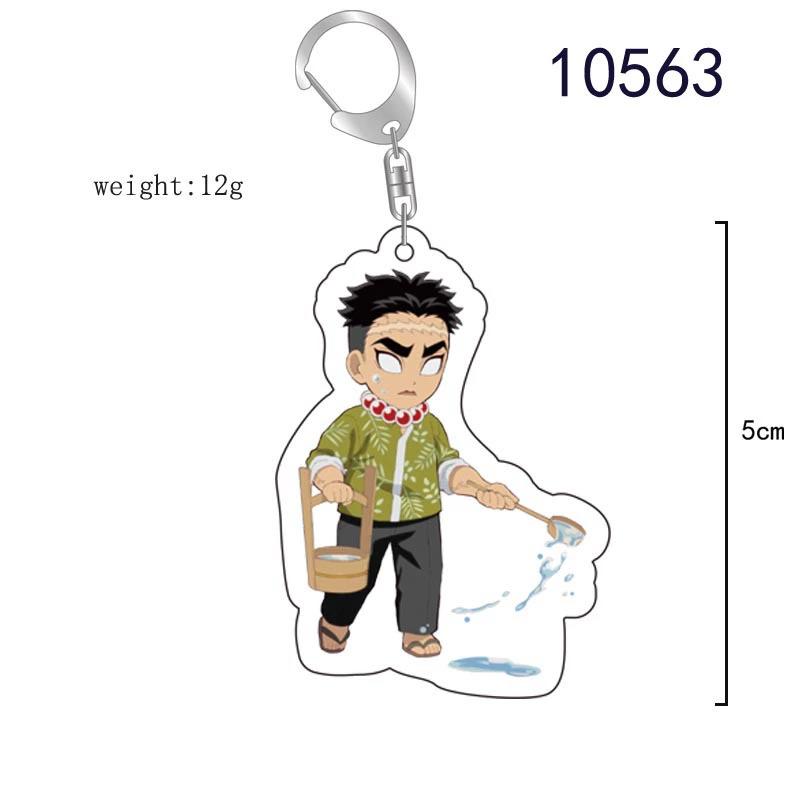Keychain Pendant Anime Demon Slayer Kimetsu No Yaiba Kamado Tanjirou Double Sided HD Bag Pendant Gift For Fans Cosplay Props Jewelry Gift