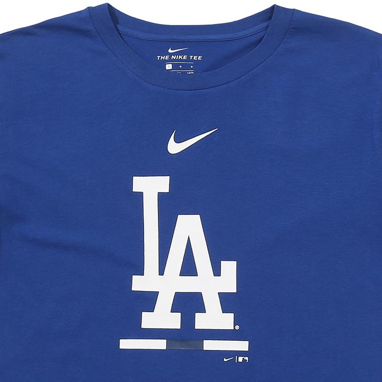 Nike X MLB Samarbeid Barn Los Angeles Dodgers Logo Fargeblokk Trykt Rund Hals Kort Ermet T-skjorte Barn Topper Kongeblå 3Z3B7SAM4-LAD