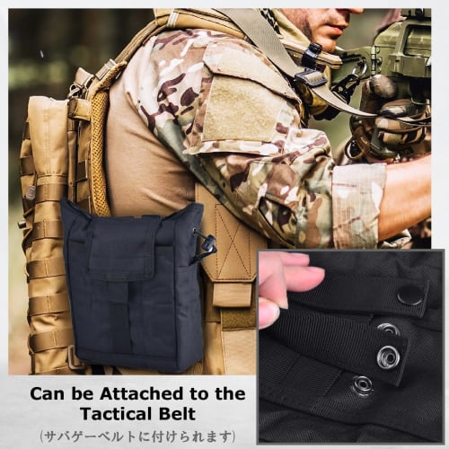 YAPJEB Dump Pouch, Airsoft Pouch, Large Foldable Molle Military Pouch, Tactical Pouch, Utility Pouch, Molle System, Compact Retrieval Pouch, Waist Pou