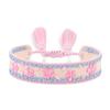 Floral Embroidery Woven Bracelet: European & American Style with Lily, Cherry Blossom, Rose