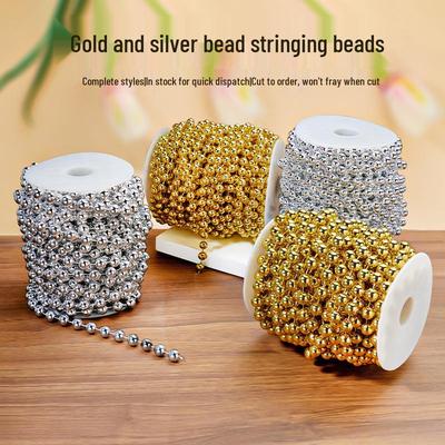 Gold- & Silberperlenkette: Weihnachtsbaumschmuck & DIY Dekorative Lichterkette