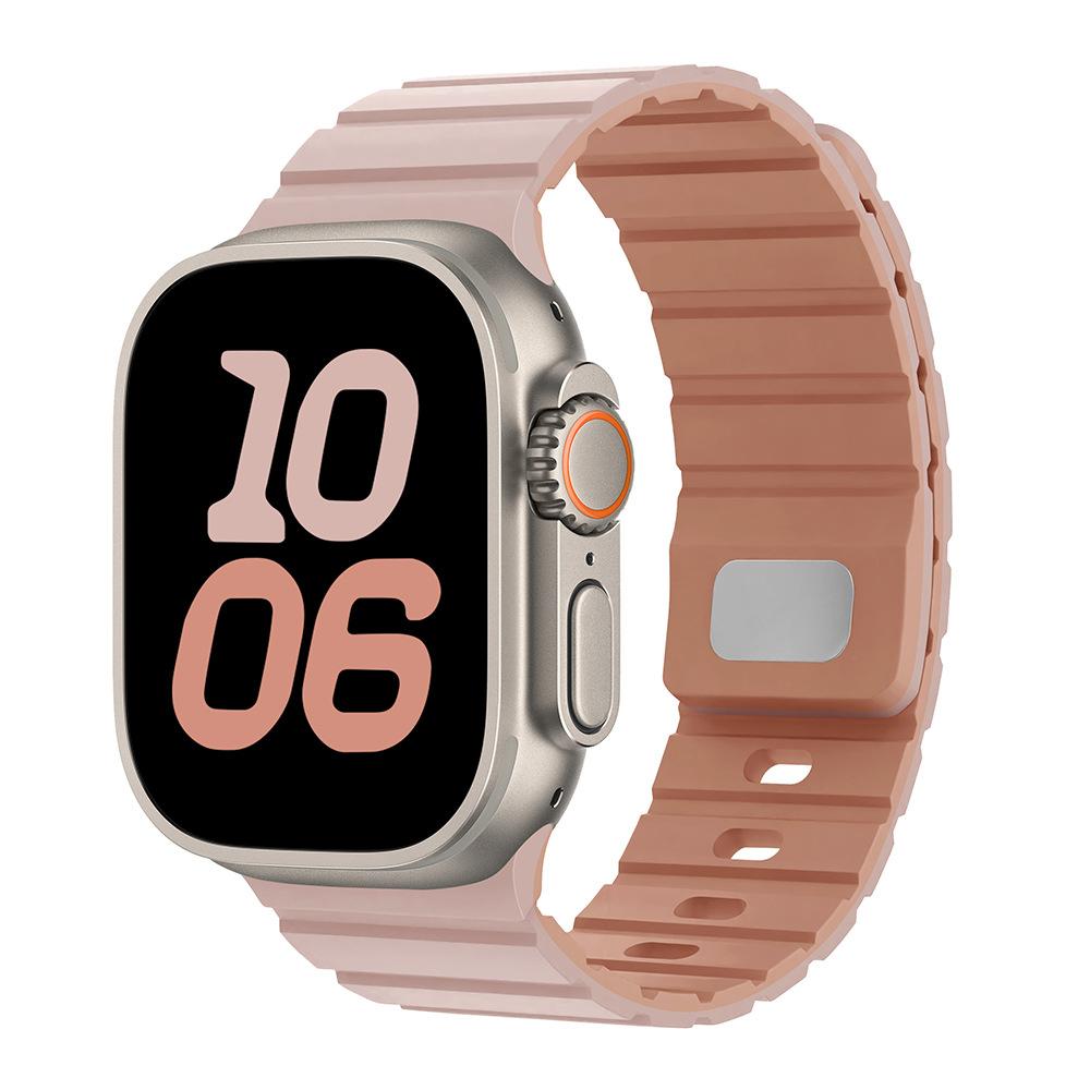 Apple S10 Saat için Uygun Silikon Kordon 42mm/46mm Mıknatıslı Emiş Ultra2 Silikon Erkek ve Kadın Kordonu
