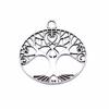 Charms Round Tree Of Life Pendants Vintage Jewelry Supplies QC109