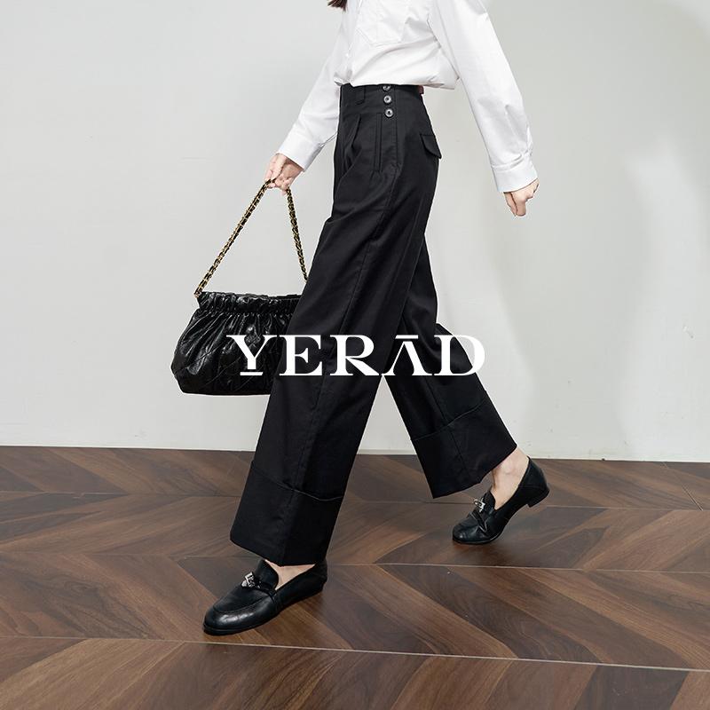 Fashionable Folded Wide Leg Pants for Women