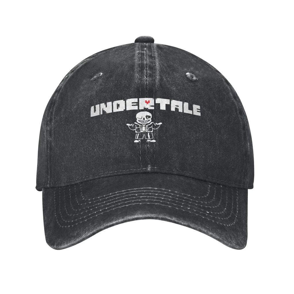 Undertale Sans Skeleton Baseball Cap Vintage Distressed Denim Washed Game Cartoon Anime Snapback Hat Unisex Workouts Adjustable