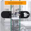 Jundingying 705 Matte Black Glass Door Bolt Lock