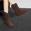 Fashion Suede Flats Women Ankle Boots Fashion Retro Classical Shoes for Woman 2025 Winter New Trends Shoes Comfort Short Boots De Mujer