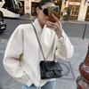 New Women's 2025 Autumn/Winter V-Neck Woolen Coat – Loose, Lazy Style for a Chic European and American Look