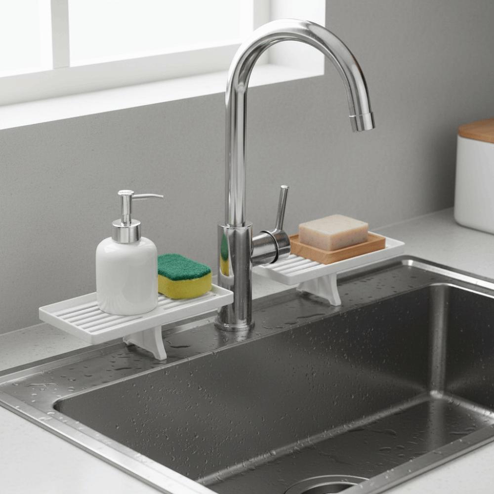 Mesh Faucet Storage Shelf Water Drainage Kitchen Drainage Holder Bathroom Storage Rack  Household