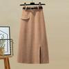 Women's Autumn Korean-Style Slimming Sweater and High-Waist Midi Skirt Set, G Size, 2025 Collection