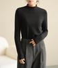 Women's Warm Long Sleeve Semi-High Collar Shirt - Autumn/Winter Style, Class A, 300g