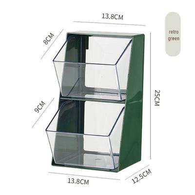 Transparente Klappdeckel-Aufbewahrungsbox für Tee- & Kaffeepackungen