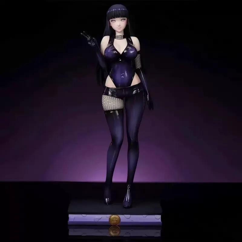 30cm Naruto Shippuden GK Hinata Hyuga Haruno Sakura Latex Bodysuit Anime Girl Figure Statue Desktop Ornament Model Toy Boys Gift
