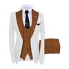 2025 European & American Men's Three-Piece Suit Set - Business, Banquet, or Groomsmen Attire