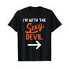 Lazy Halloween Costume For Couple Im With The Sexy Devil T Shirt Vintage Streetwear Fashion Homme Soft Graphic