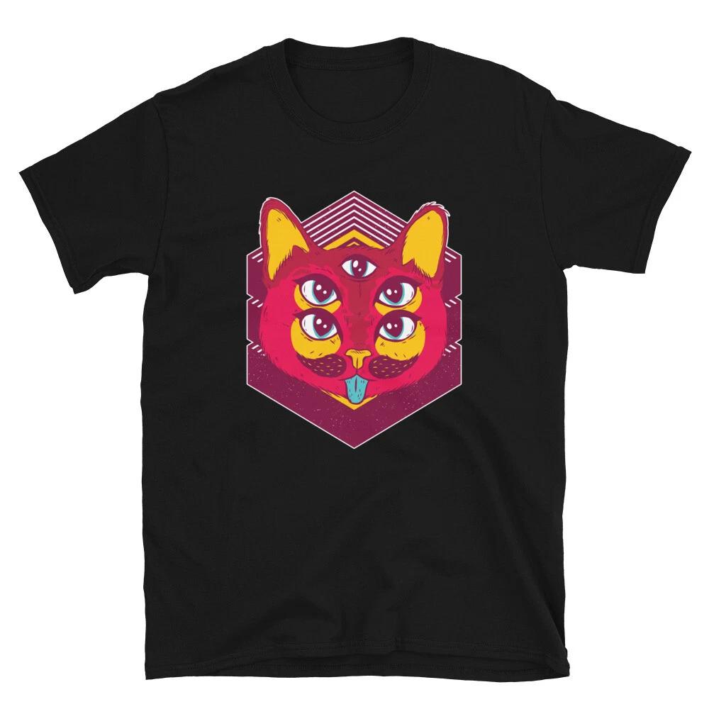 Cat Psychedelic Mind Expanding T-Shirt XL
