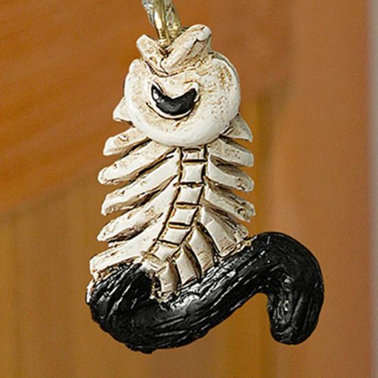 Halloween Fishing Witch Figurine Spooky Cartoon Witch Statue Resin Sculpture Home Office Desktop Holiday Party Decoration Ornament
