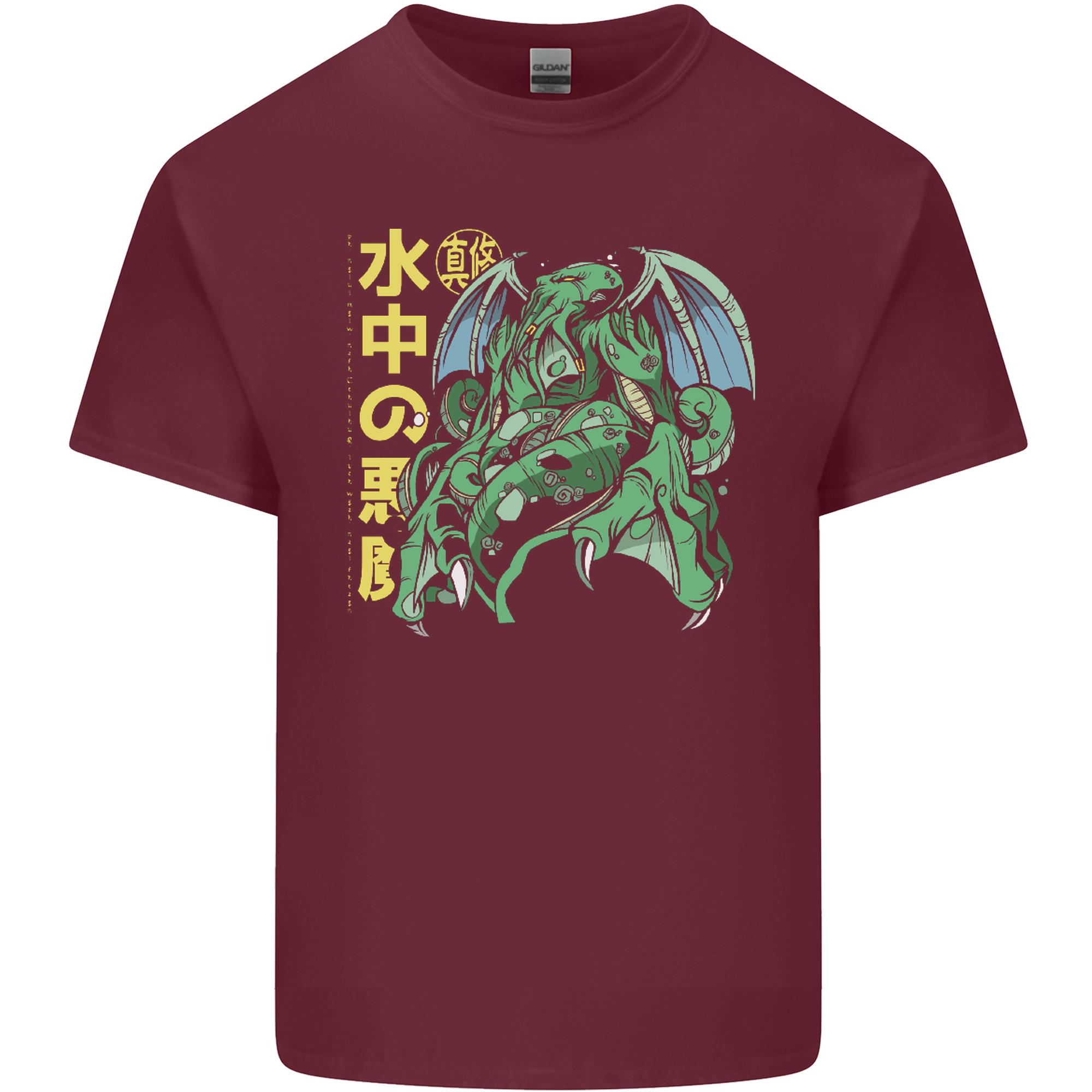 Japanese Anime Cthulhu Kraken Unisexs Light Cotton TShirt S
