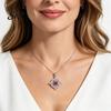 Witch Knot Necklace Celtic Witches Birthstone Sparkling Symbol Birth Month Stone Wiccan Spiritual Jewelry Gift for Women Mom Wife Girlfriend