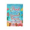 Metal Pool Sign Decorative Wall Plaque Vintage Style Rectangle Design Suitable for Indoor Outdoor Use Durable Material