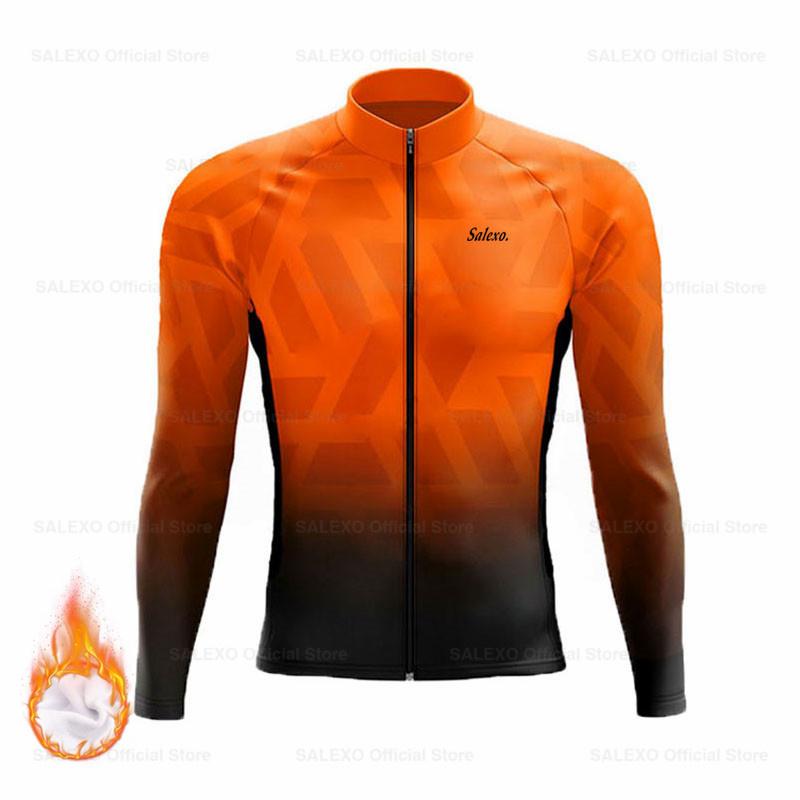 Neue Salexo Winter Radtrikots Herren Thermofleece Langarm Fahrradbekleidung MTB Ropa Ciclismo Fahrraduniform Fahrradtrikot Set