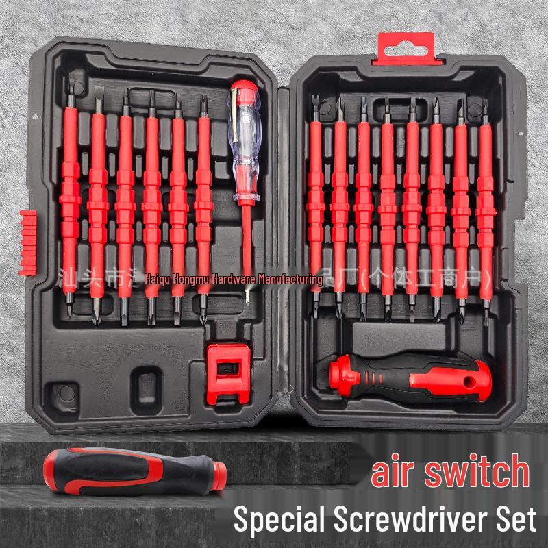 31-in-1 Insulated Magnetic Screwdriver Set with Anti-slip Handle - Electrician Grade Chrome Vanadium Steel