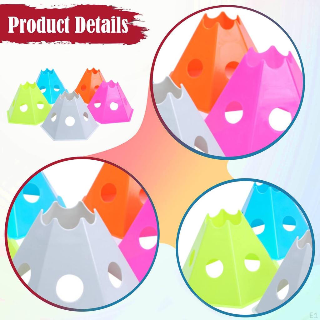 5 Pieces Soccer Cones for Training Mixed Colors Flexible with Hole Running