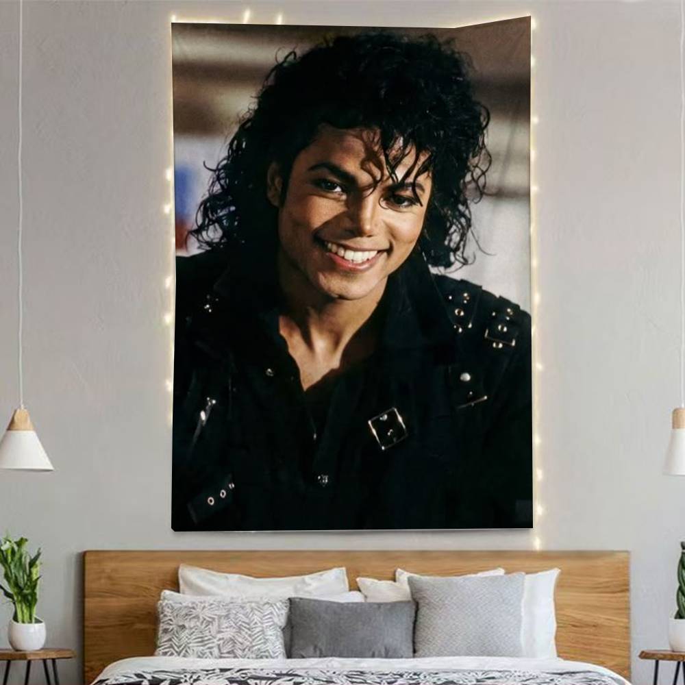 Kráľ Popu Michael Jackson Vlajky Nástenná Dekorácia Pozadie Umelecký Transparent Pre Spálňu Domov Vonkajšia Výzdoba 150x100cm(60x40in)