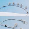 Frauen Mode 100 % 925 Silber Krone Anhänger Fußkettchen Bein Armbänder Fußkettchen Sommer Auf Die Bein Zubehör Schmuck