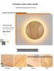 Nordic Japanese Solid Wood LED Wall Lamp for Bedroom, Living Room, or Hallway.