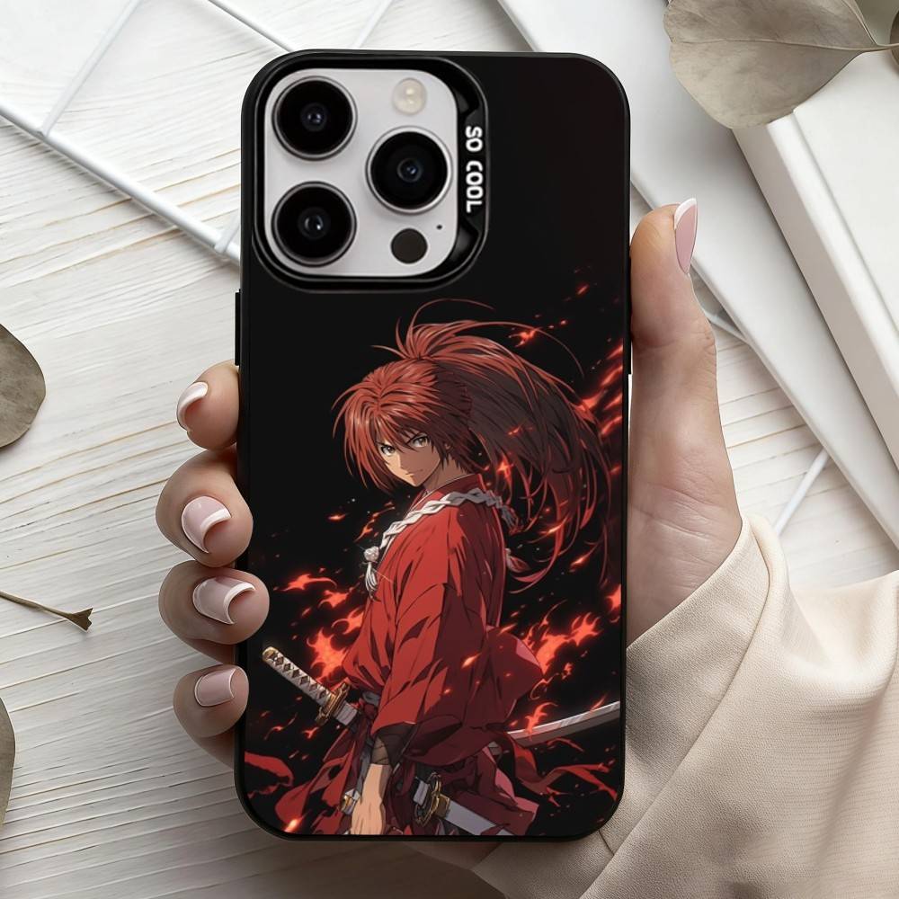 Anime R-Rurouni K-Kenshin-N Phone Case For iPhone17,16,15,14,13,12,11 Plus,Pro Max Black Candy silver phone case