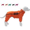 Waterproof Winter Jacket Jacket with Reflective Belt, Lightweight Windproof Jacket, Black Dog Raincoat with Zipper