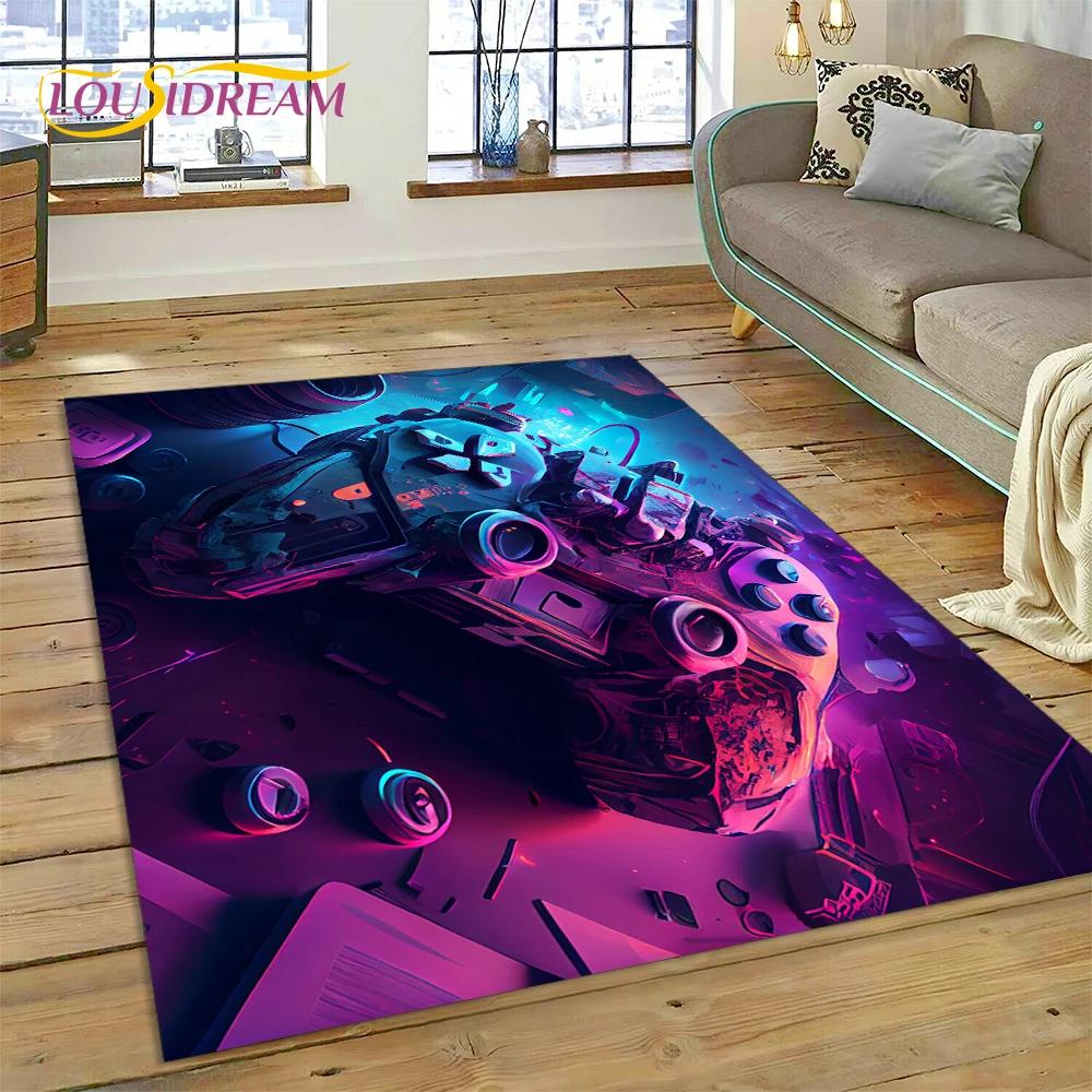 Retro-GamePad, Spielekonsole, Game Boy, Cartoon-Teppich für Schlafzimmer, Wohnzimmer, Sofa-Dekoration, große Deko-Bodenmatte für Kinder