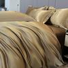 Summer Ice Silk Four-Piece Bed Hat Imitation Tencel Quilt Cover Cool Silk Bed Sheet Washed Silk Quilt Cover