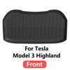 Protective Cover TPE Trunk Anti-slip Pad Car Front Rear Trunk Mats for Tesla Model YL/Y Juniper Model 3 Highland Car Accessories