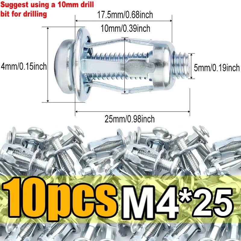 Jack Nuts Screw Petal Screw Anchors Petal Expansion Plugs for Curtain Expansion Clamp Petal Rivet Lock Bolt Board Wall Fasteners