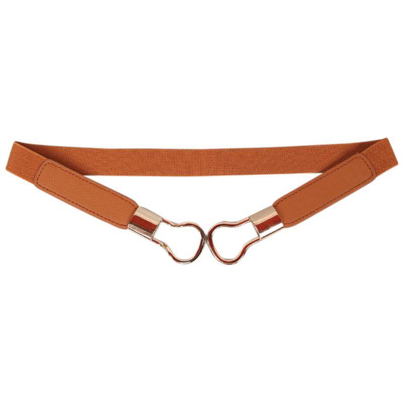 Women Leather Dress Decoration Fashion Casual Wild Neutral Soft Simple Double Loop Buckle Belt