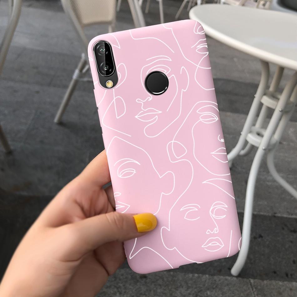 For Huawei P20 Lite Case Nova 3e ANE-LX1 ANE-LX2 Cute Cartoon Candy Color Silicone Phone Cases For Huawei P20lite Soft TPU Cover