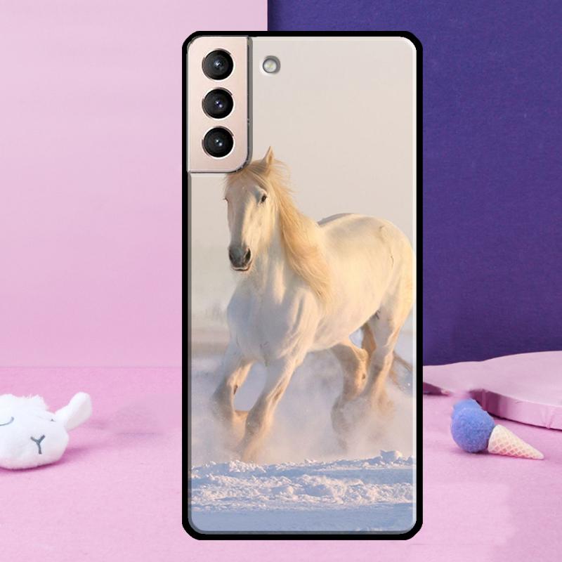 Horses Running Phone Case For Samsung Galaxy S25 S24 Ultra S9 S10 S20 S21 S22 Plus S23 FE S24 FE Cover