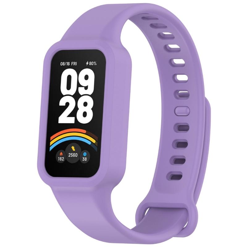 Flexible Silicone Bracelet Waterproof Sweatproof Antiscratch Belt For Band 3/Band 9 Active Unisex Wristband, Waterproof