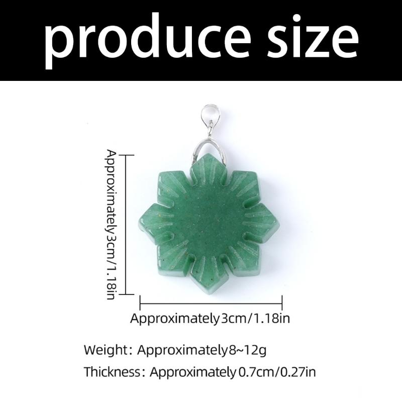 Handcraft Snowflake Agate Necklace Unique Stone Christmas Jewelry Suitable for Everyday Elegant