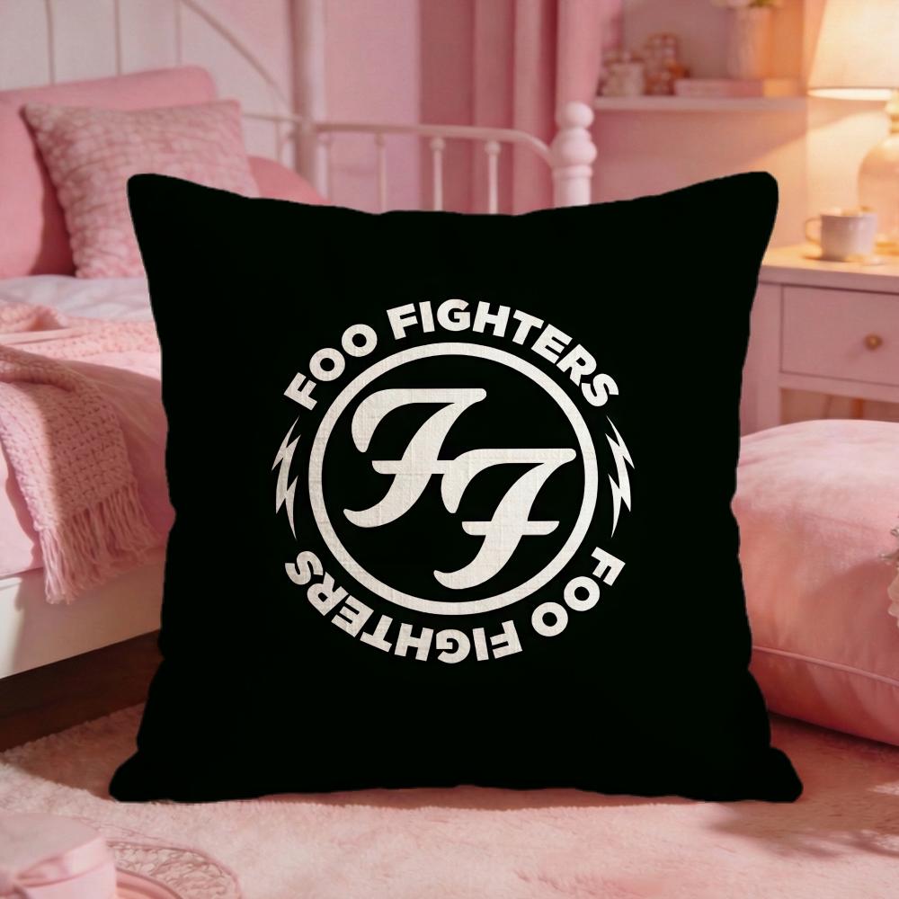 band fFoo Fighters Cushion Cover Premium Comfort Reversible Pillow Cove Two in One Design for Any Room  Car Interior