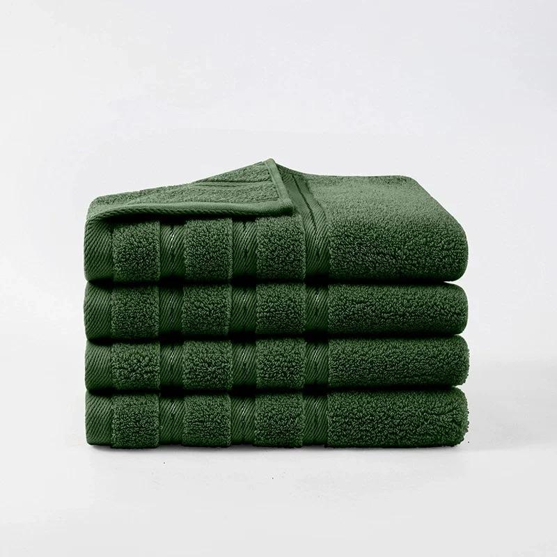 Pure Cotton Towel Bathroom Face Towel Strong Absorbent Soft Skin-friendly Adult Towels 35*75*2pcs Black Drop Shipping